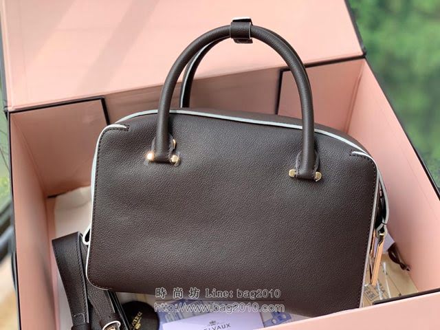 DELVAUX女包 Cool Box新色 巧克力色 德爾沃女手提包 Cl0028小方包巧克力 Delvaux手拎包 女單肩斜挎包  fcs1238